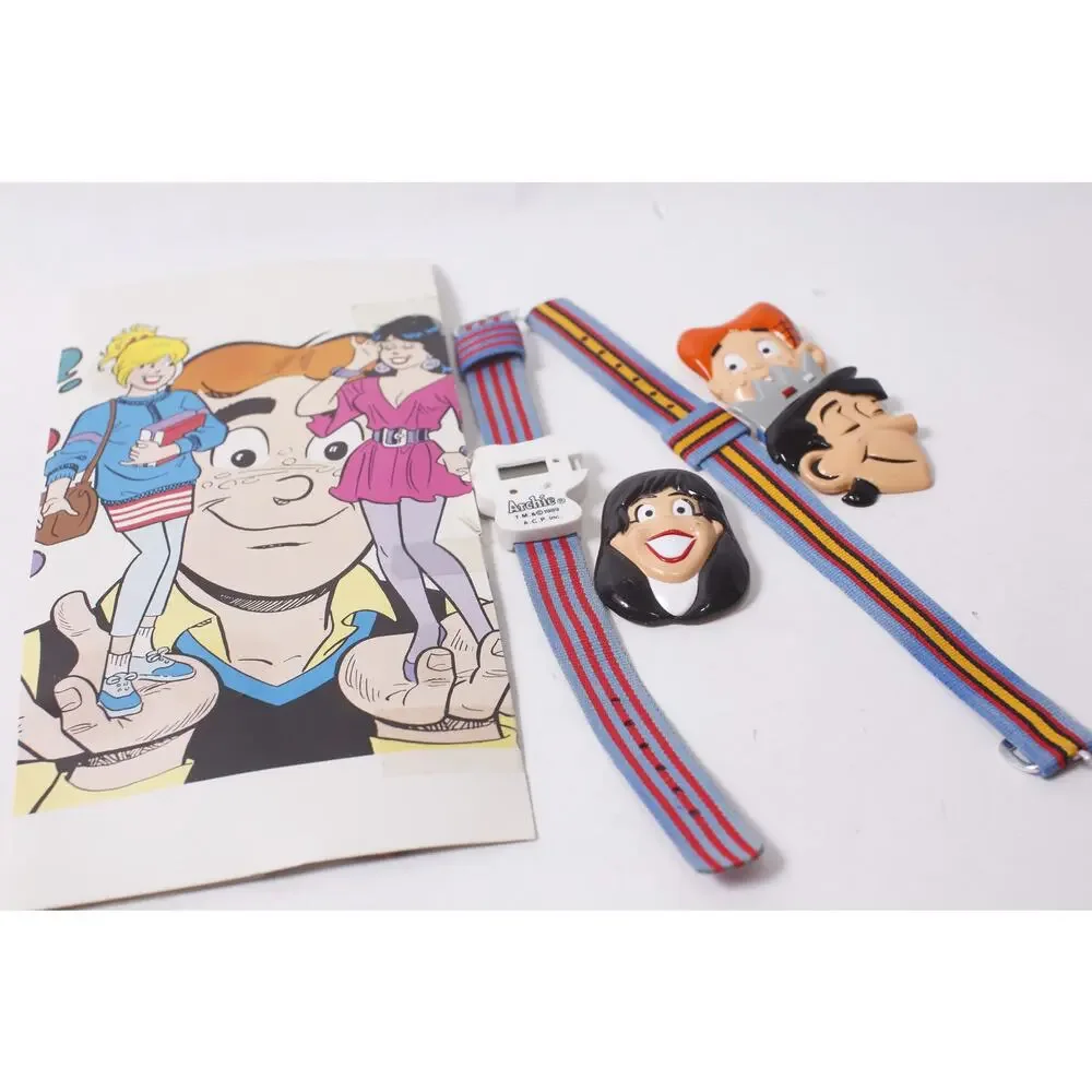 1989 Archie Comics Watch with Striped Strap and Character Faces ~ 260806-WH 528